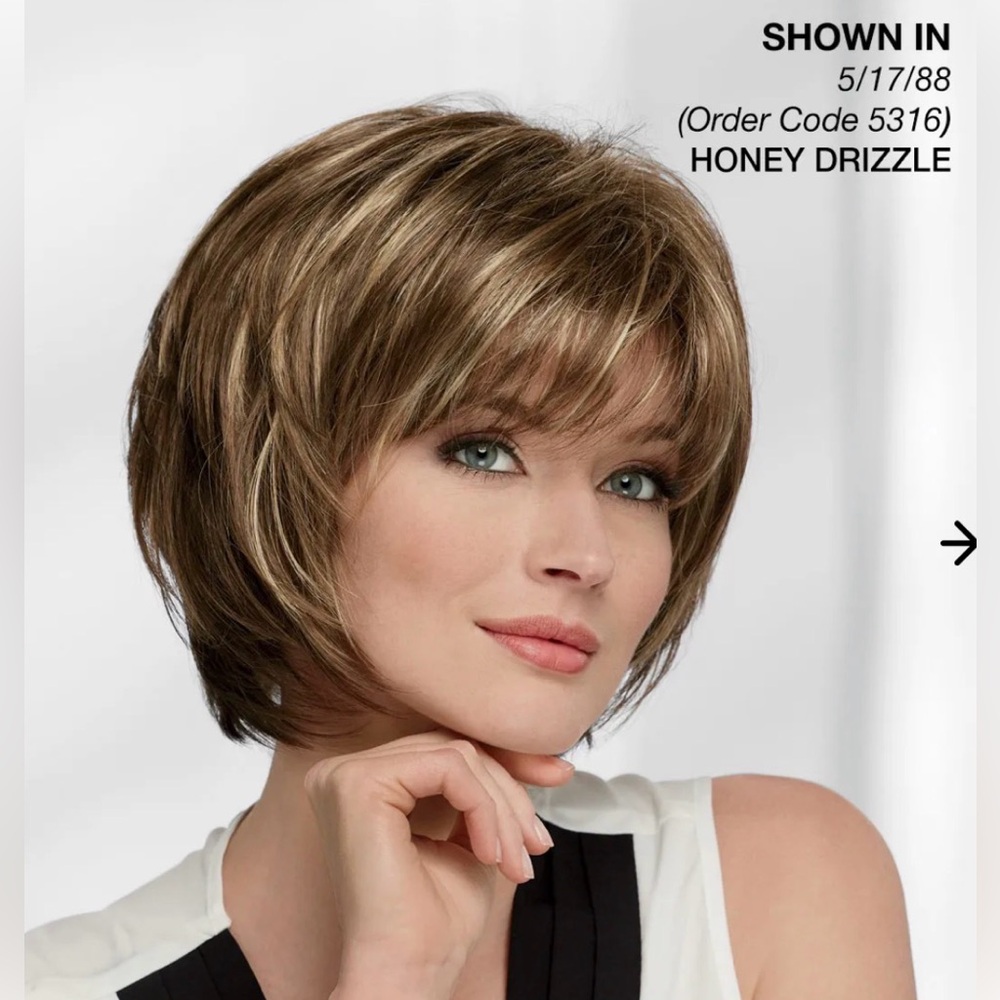 Honey Drizzle Short Layered Paula Young Synthetic Camryn Wig